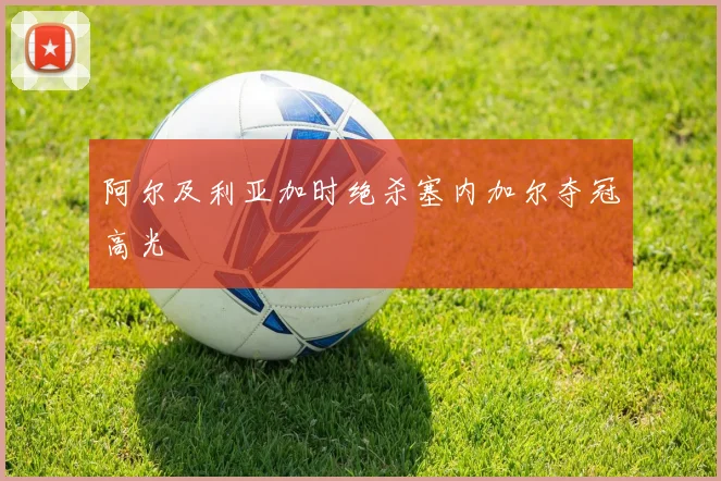 阿尔及利亚加时绝杀塞内加尔夺冠高光